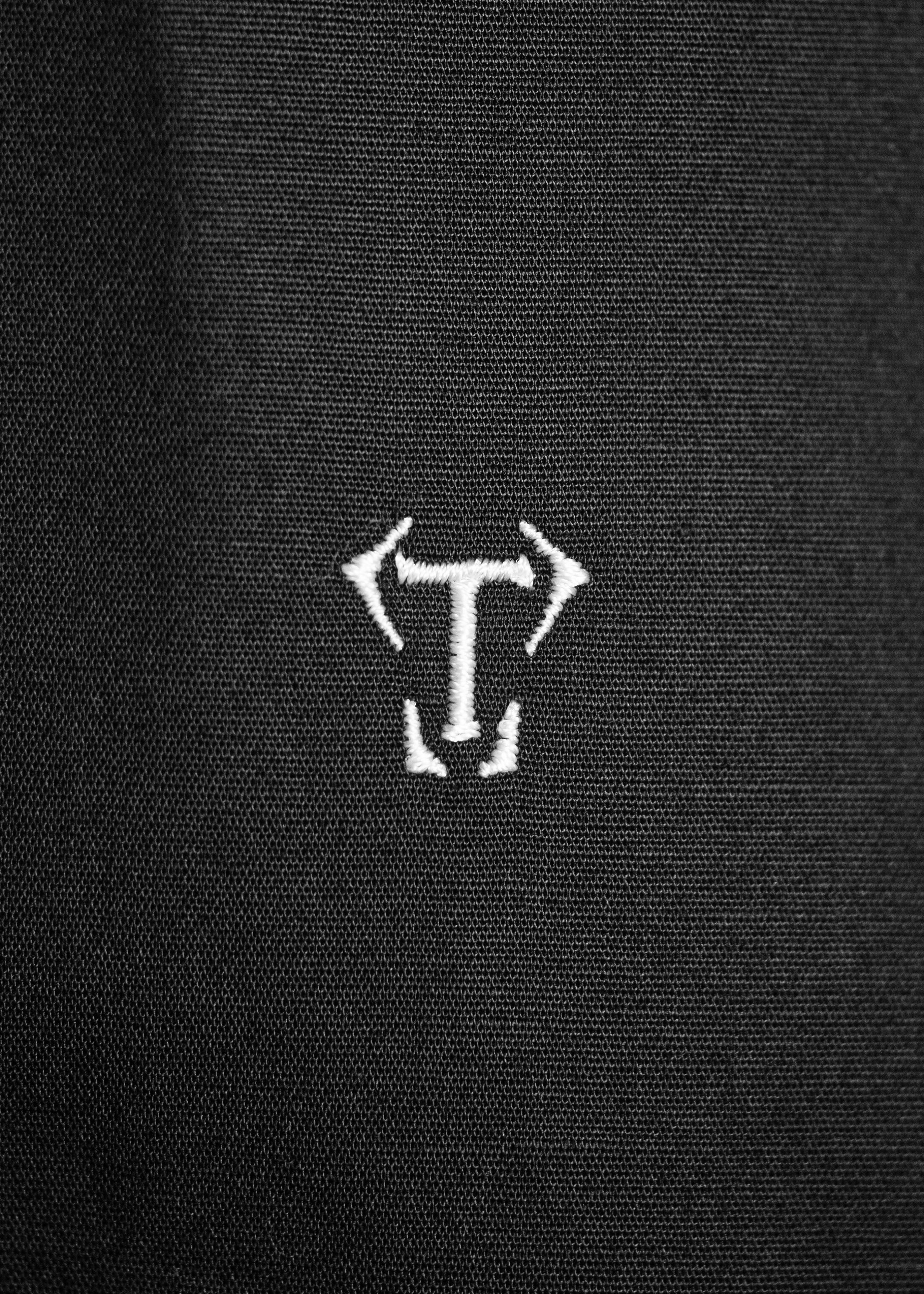 Grandad Collar Black Vittorini Fit Shirt