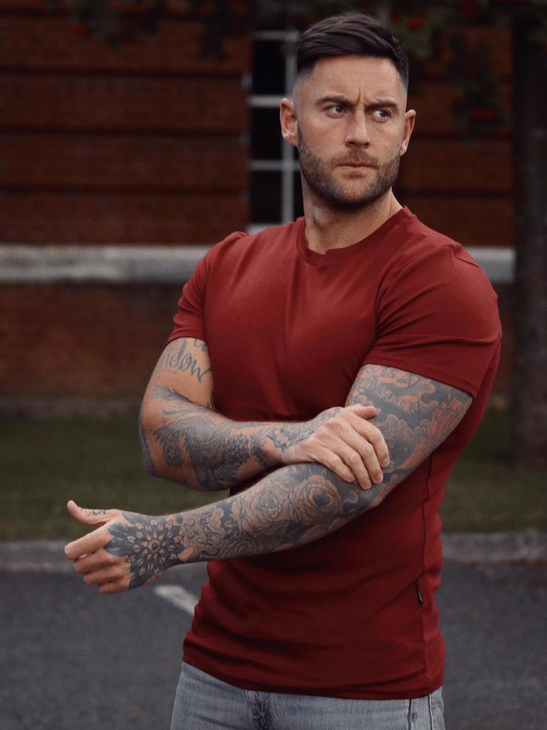Burgundy Vittorini Fit T-Shirt