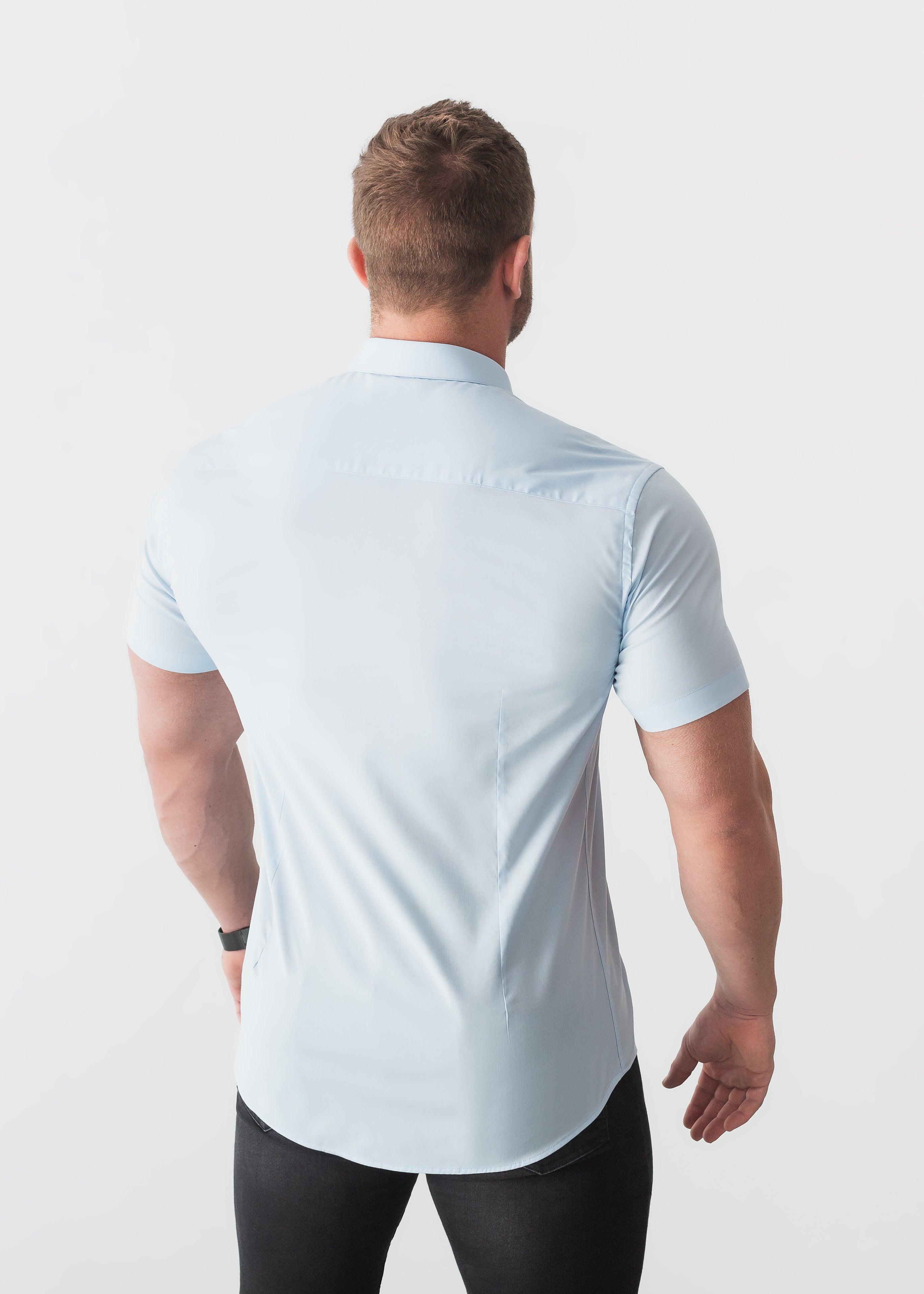 Blue Short Sleeve Vittorini Fit Shirt