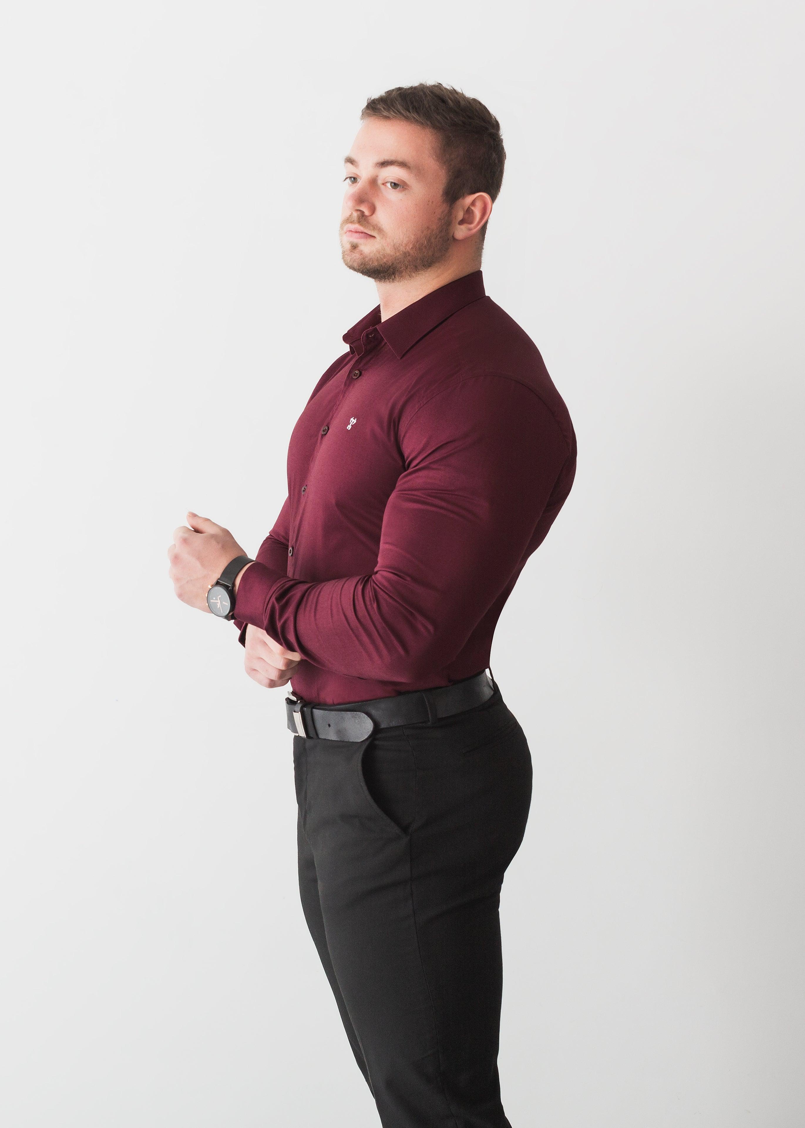 Burgundy Vittorini Fit Shirt