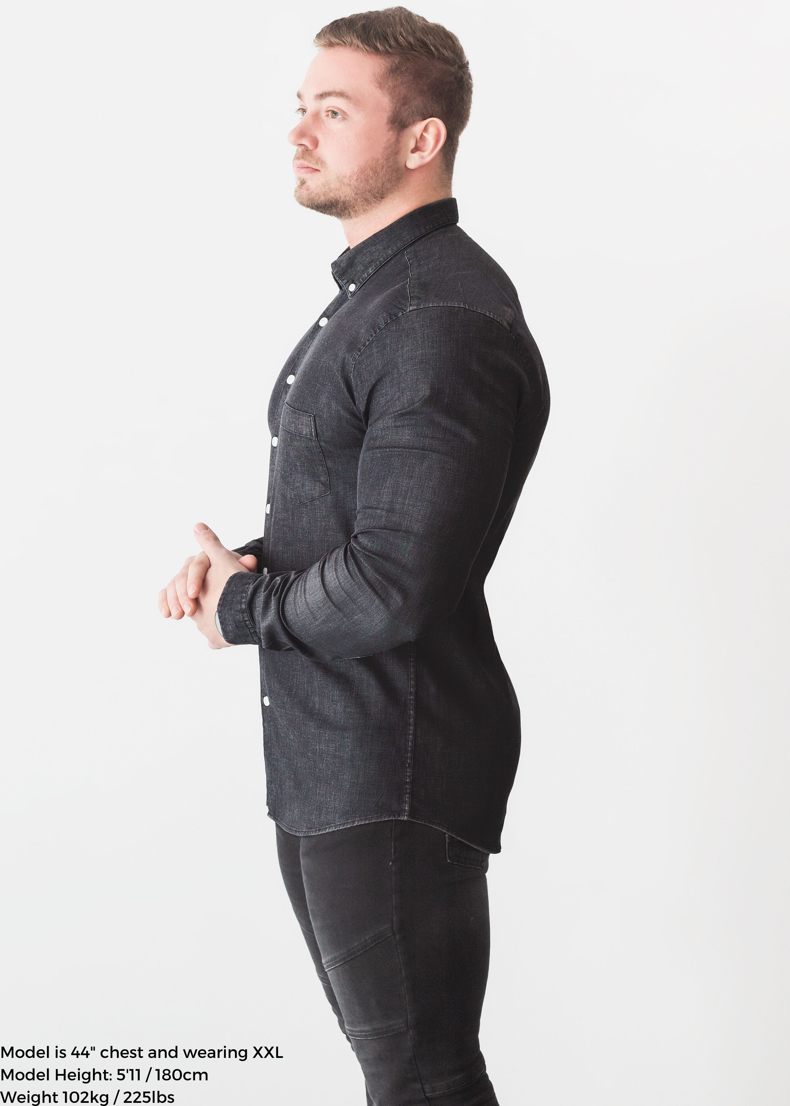 Black Denim Vittorini Fit Shirt