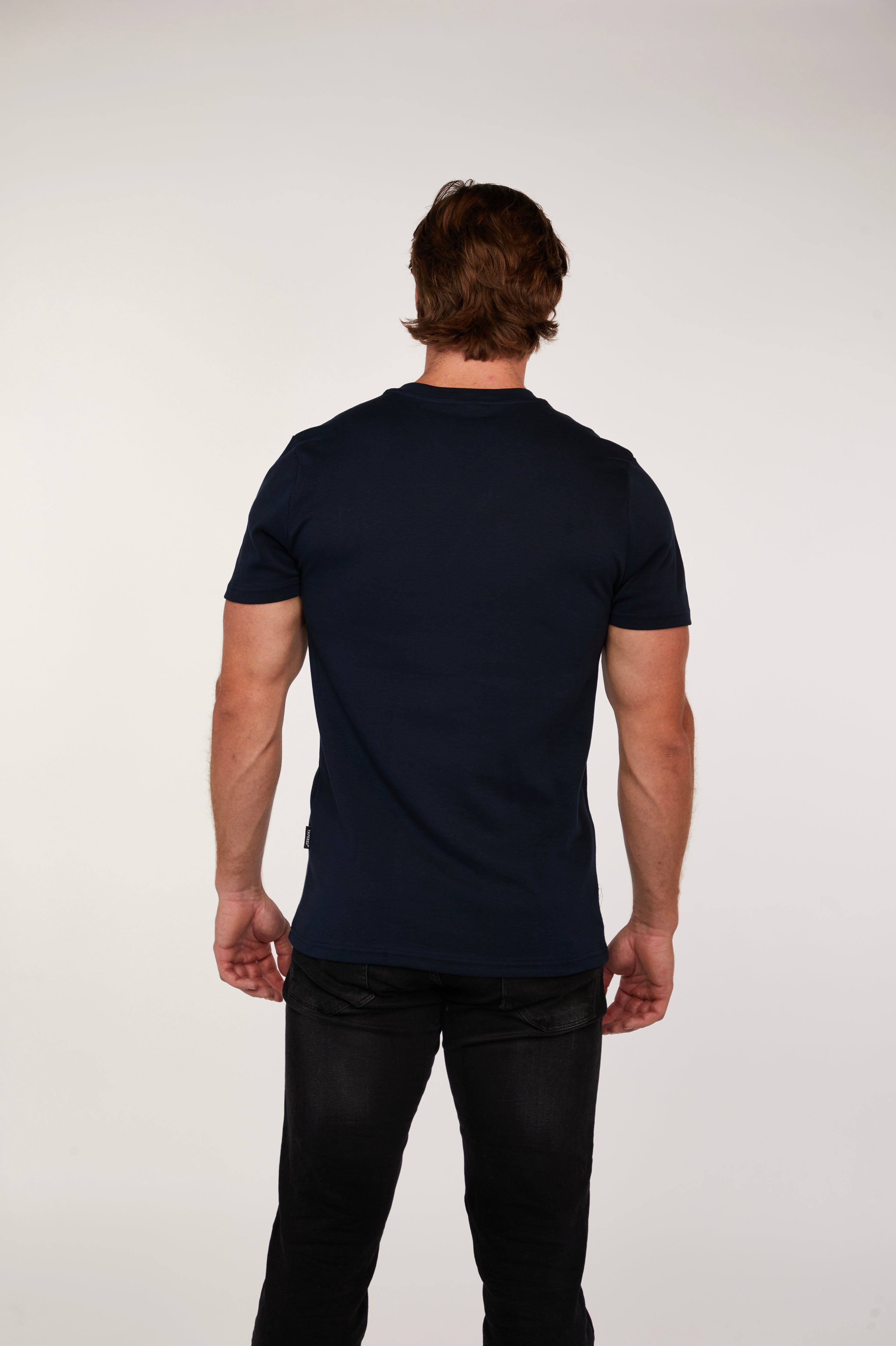 Navy V Neck Vittorini Fit T-Shirt