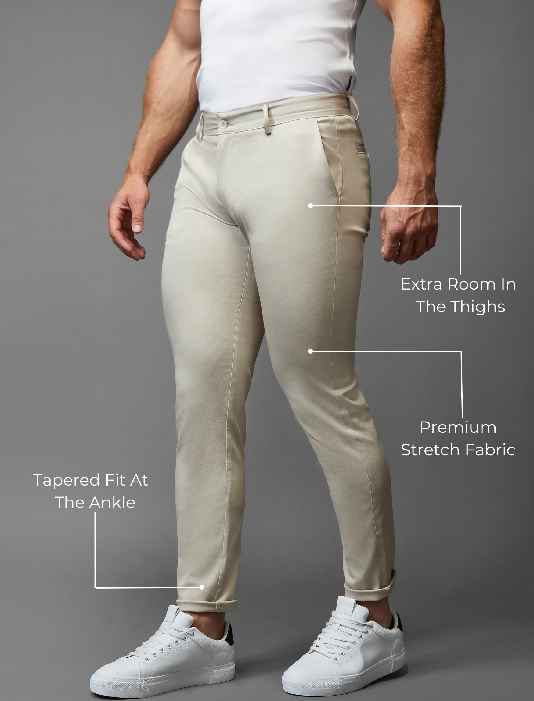 Beige Vittorini Fit Chinos