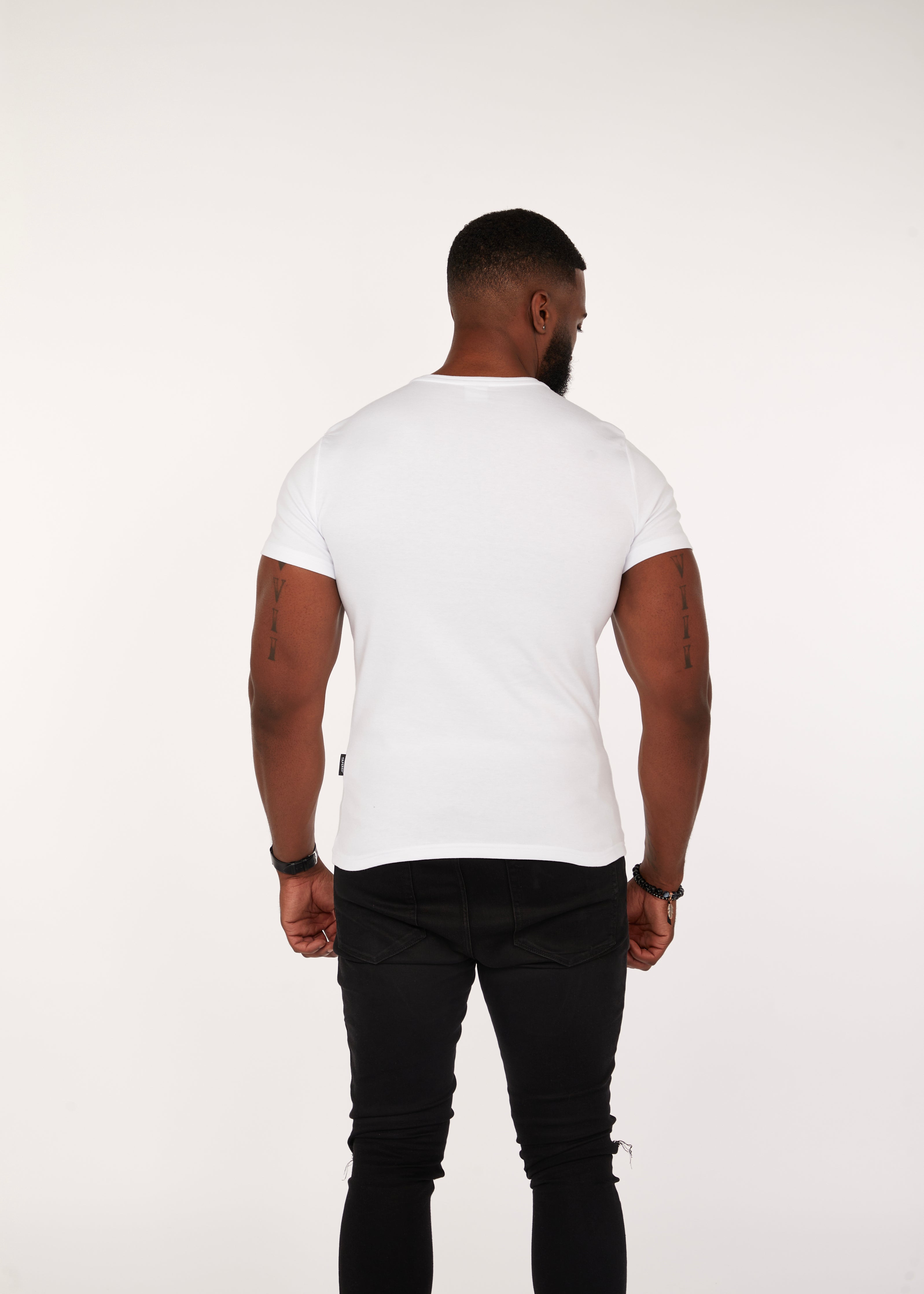White Short Sleeve Vittorini Fit Henley