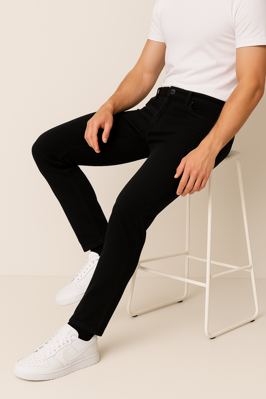 Black Vittorini Fit Jeans