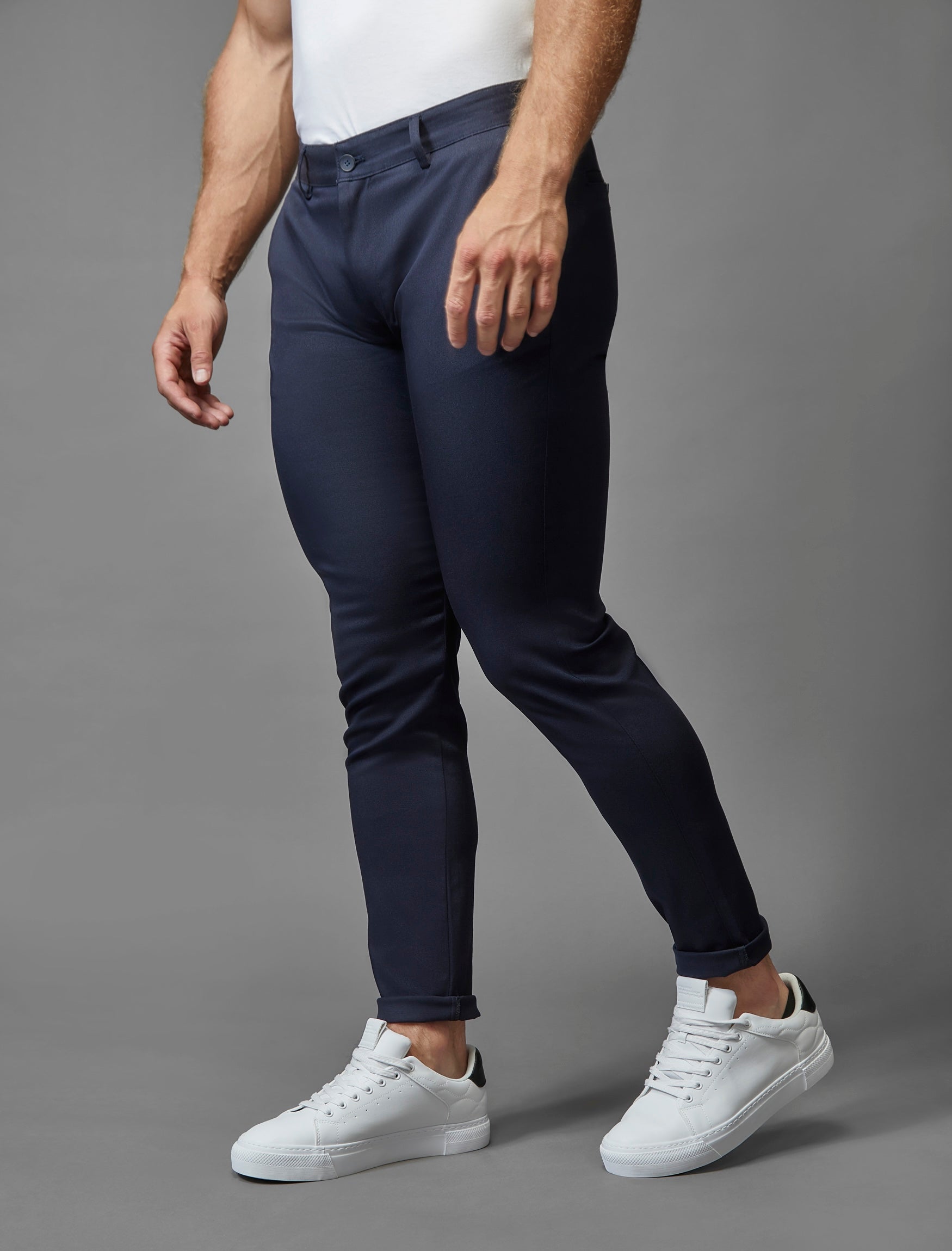 Navy Vittorini Fit Chinos