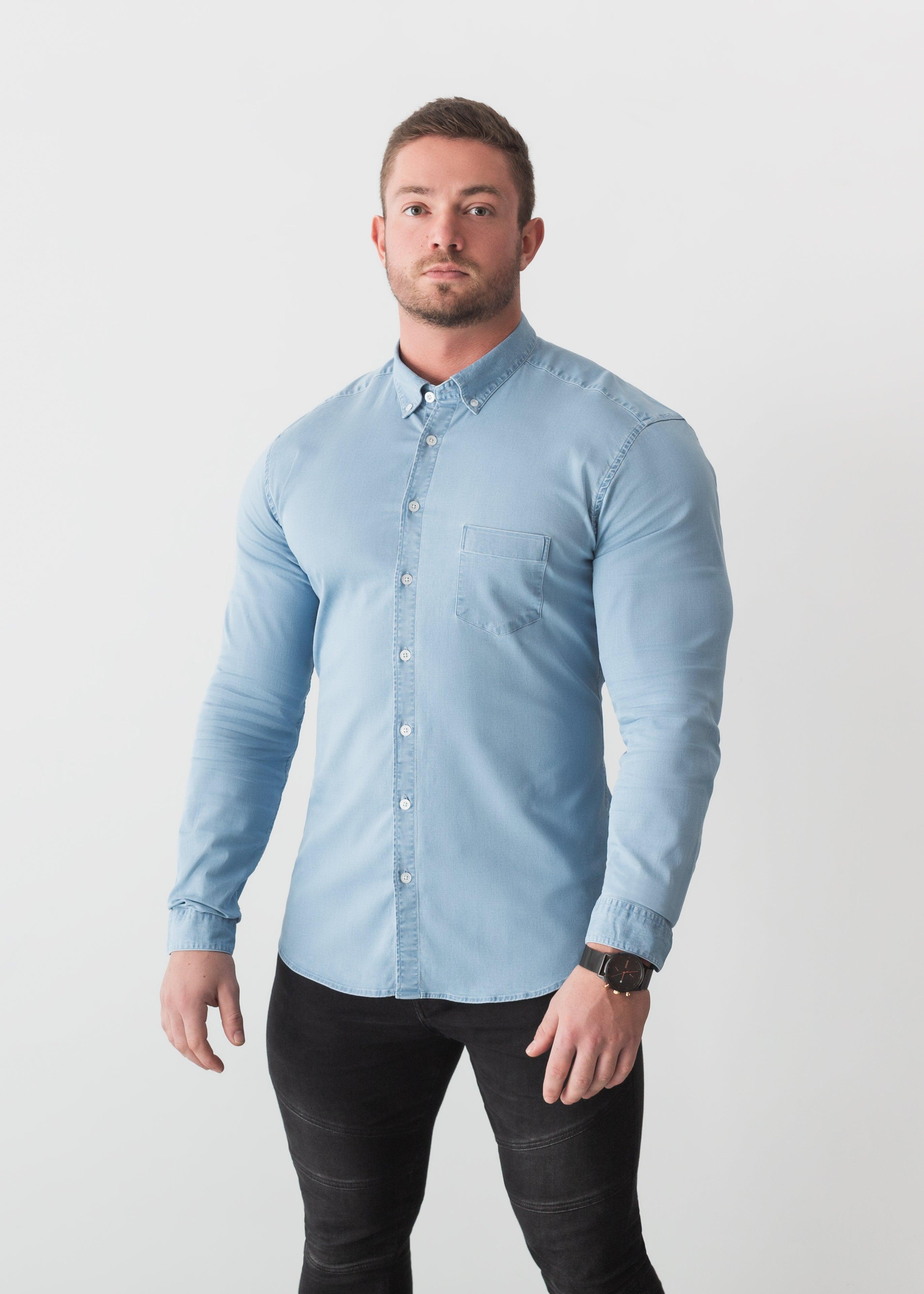 Light Wash Denim Vittorini Fit Shirt