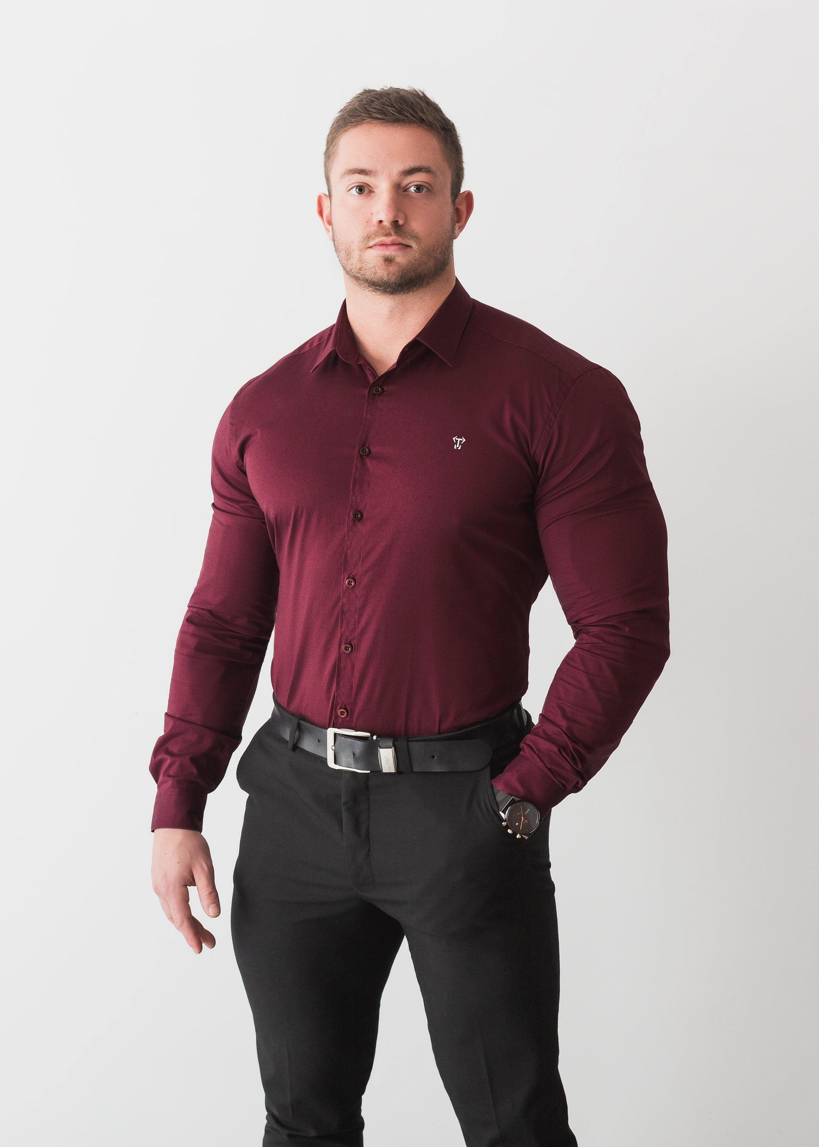 Burgundy Vittorini Fit Shirt