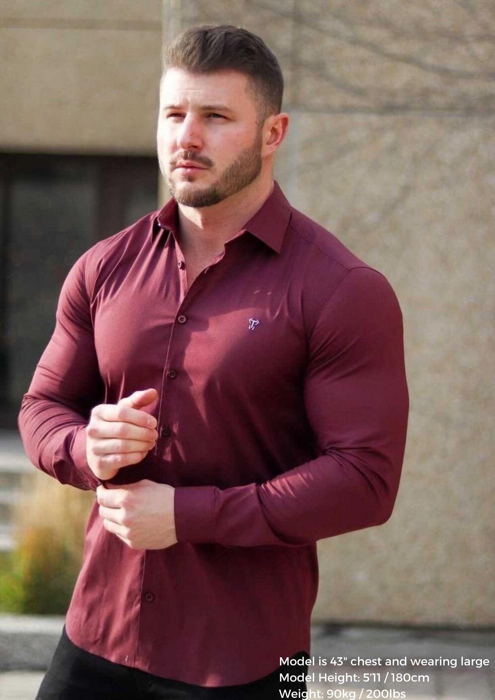 Burgundy Vittorini Fit Shirt