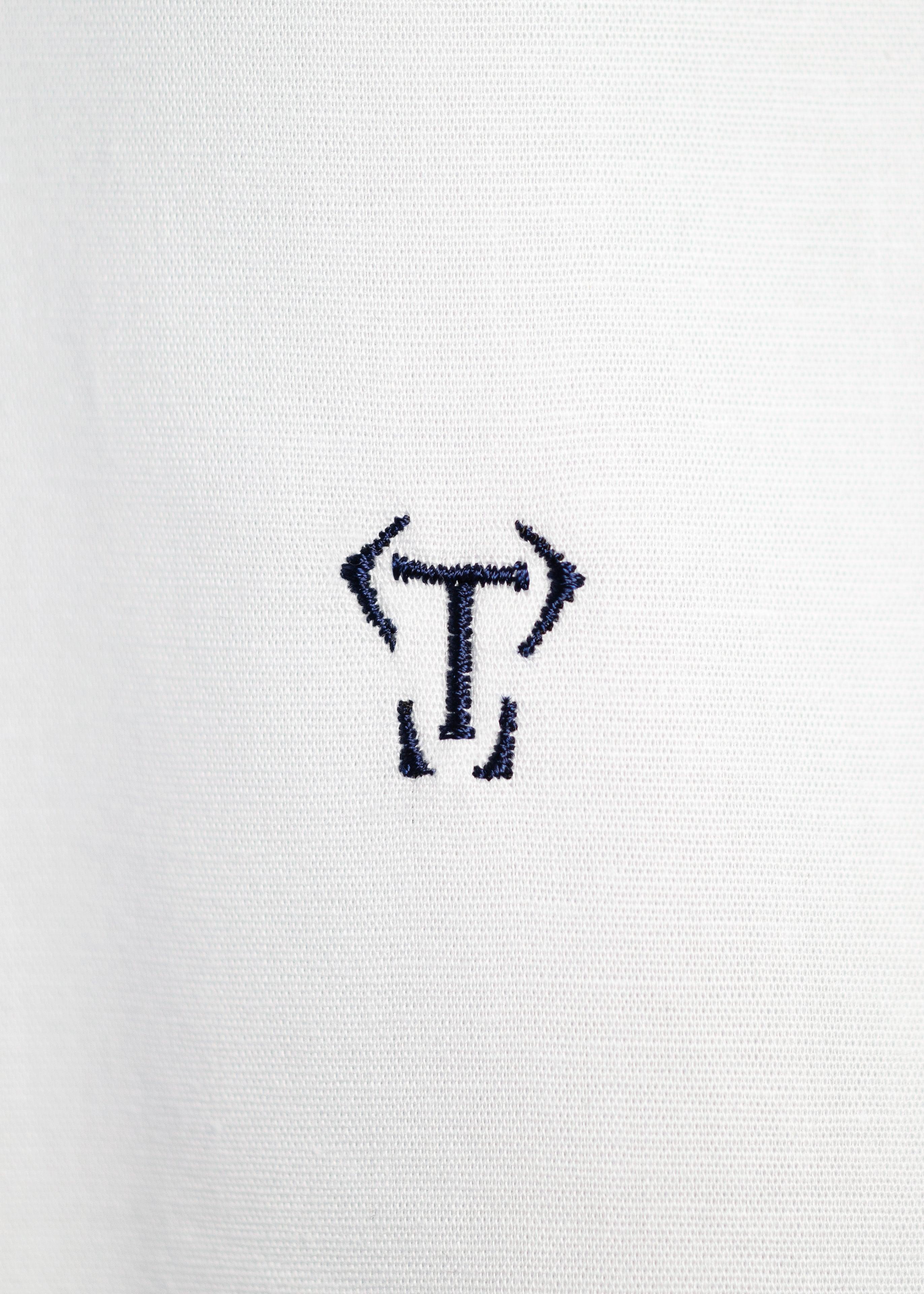 Grandad Collar White Vittorini Fit Shirt