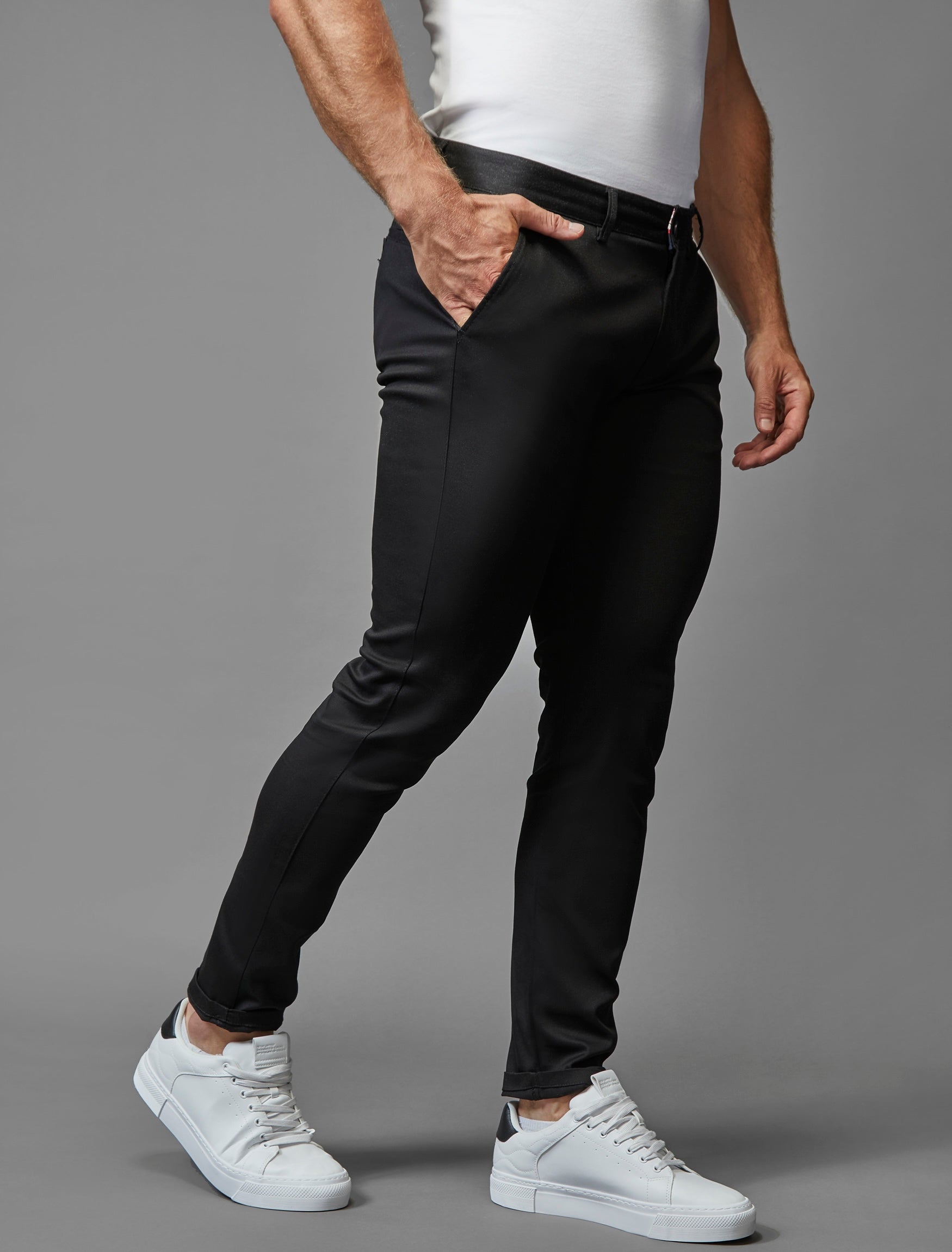 Black Vittorini Fit Chinos