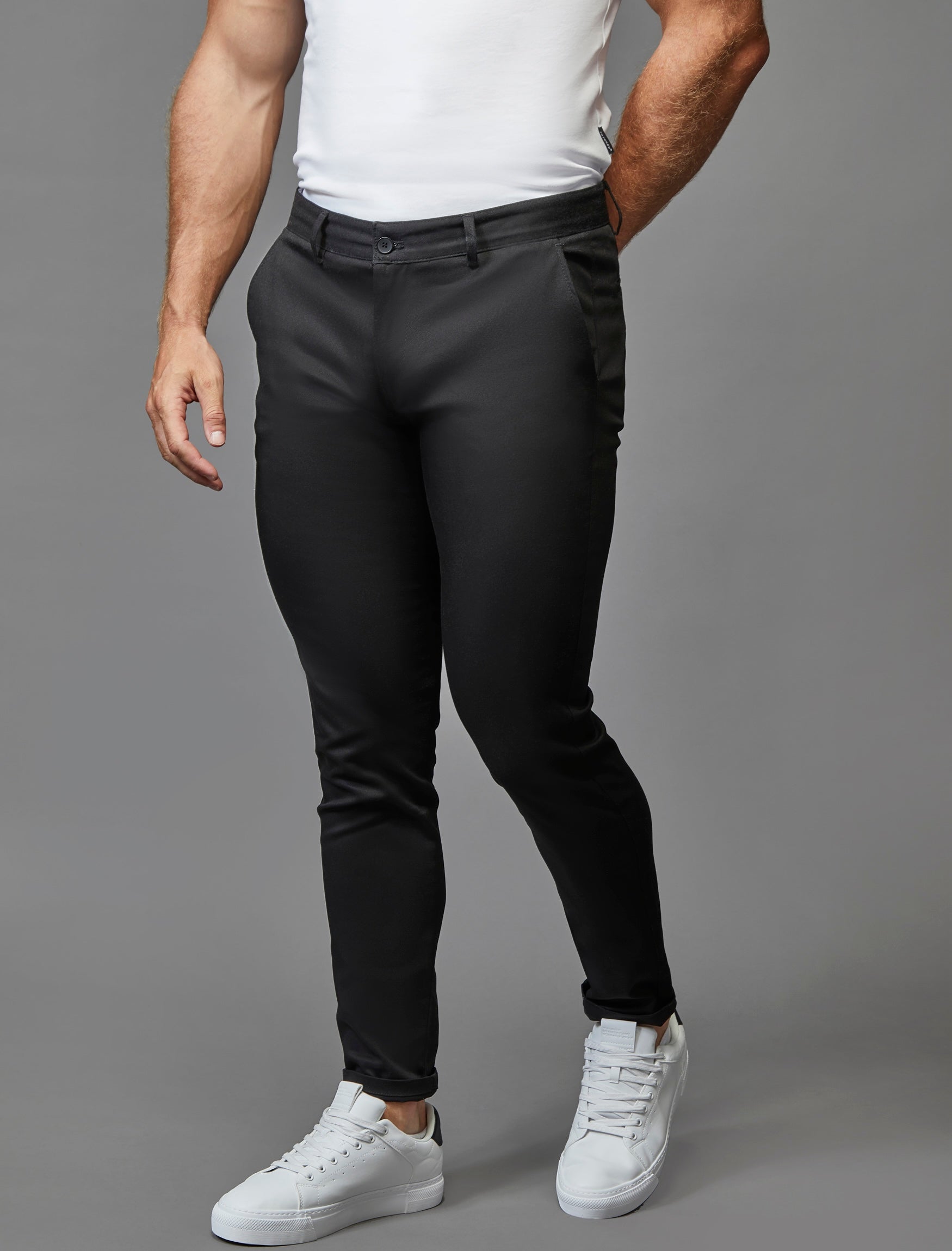 Black Vittorini Fit Chinos