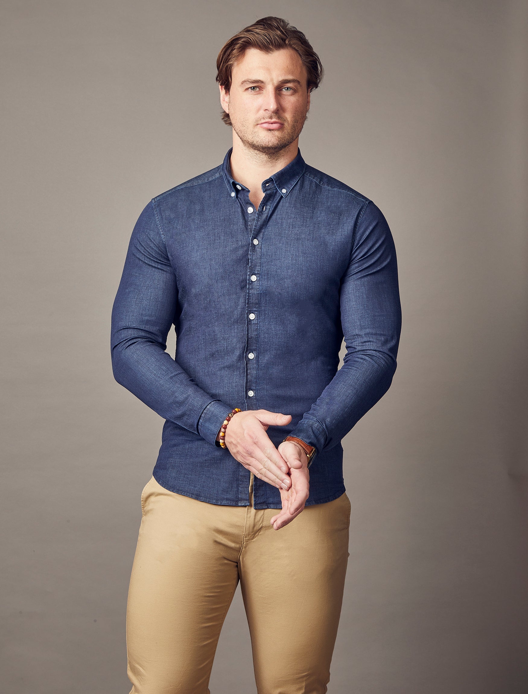 Navy Denim Vittorini Fit Shirt